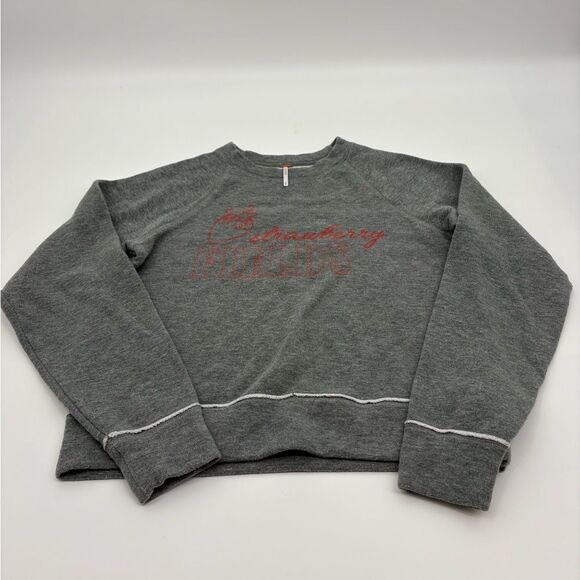 Free people | Gray Women's crew neck sweatshirt with Strawberry fields | small - Picture 4 of 9